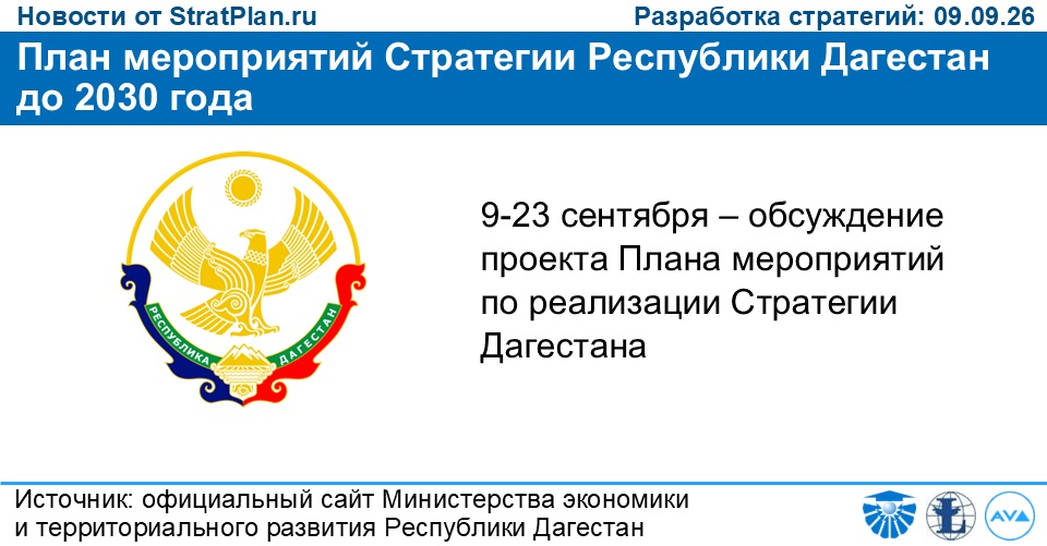План мероприятий Стратегии Республики Дагестан до 2030 года